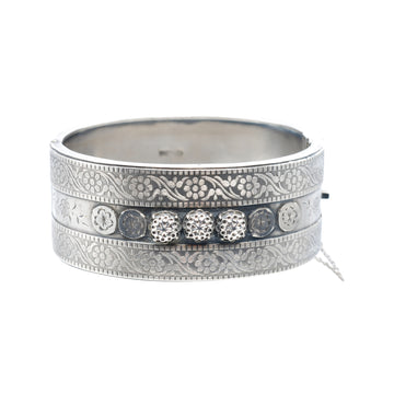 Antique Hallmarked Silver Cuff Bracelet