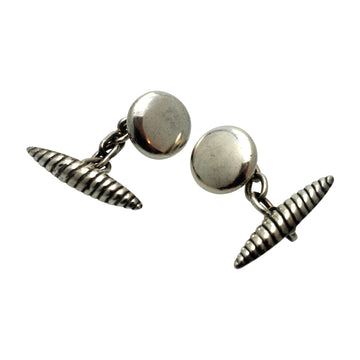 Antique Sterling Silver Cufflinks - front