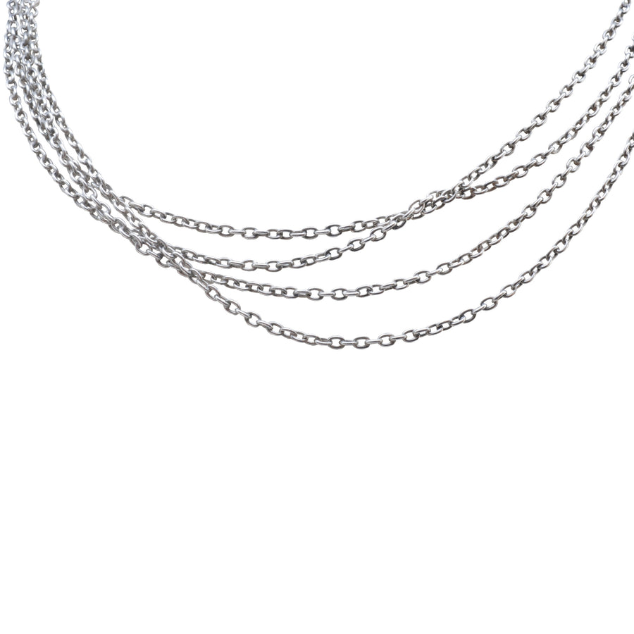 Vintage Silver Muff Length Belcher Link chain