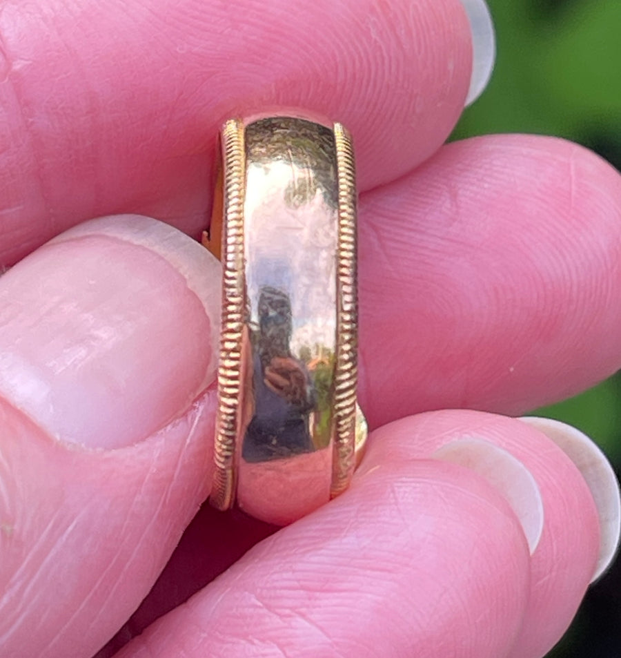Antique Edwardian 18ct Gold and Double Diamond Buckle Ring