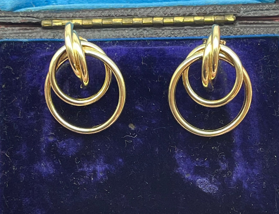 Vintage 9ct Gold Circle Earrings