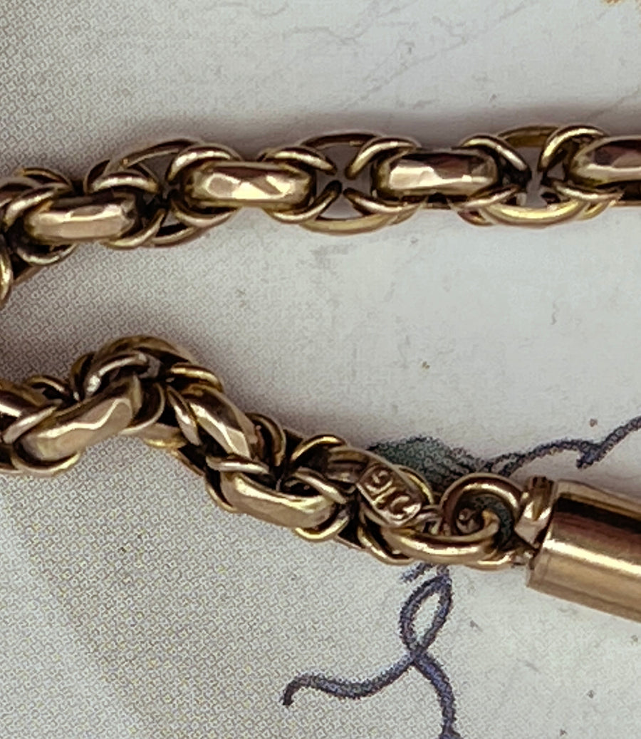 Antique 9ct Rose Gold Fancy Link Chain