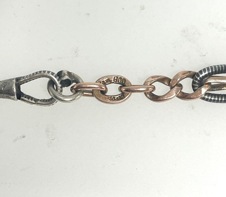 Antique French Silver Neillo Chain