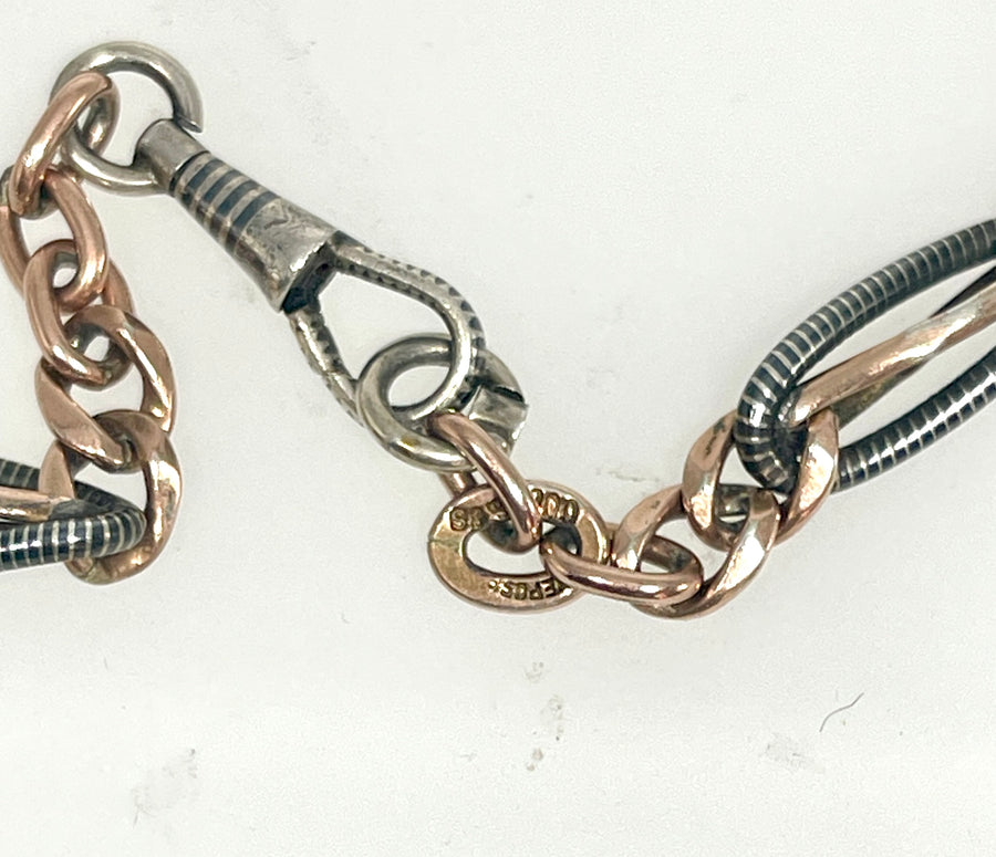 Antique French Silver Neillo Chain