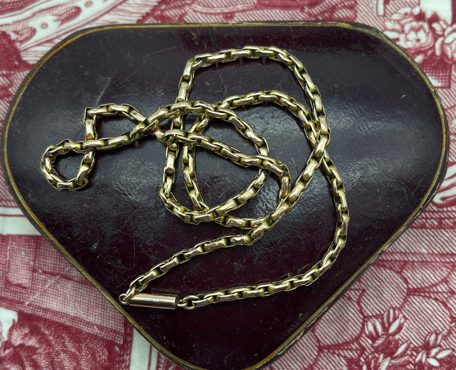 Antique 9ct Rose Gold Belcher Link Chain