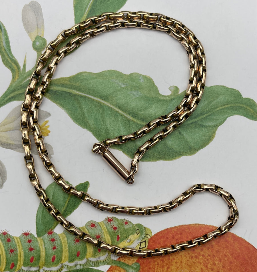 Antique 9ct Rose Gold Belcher Link Chain