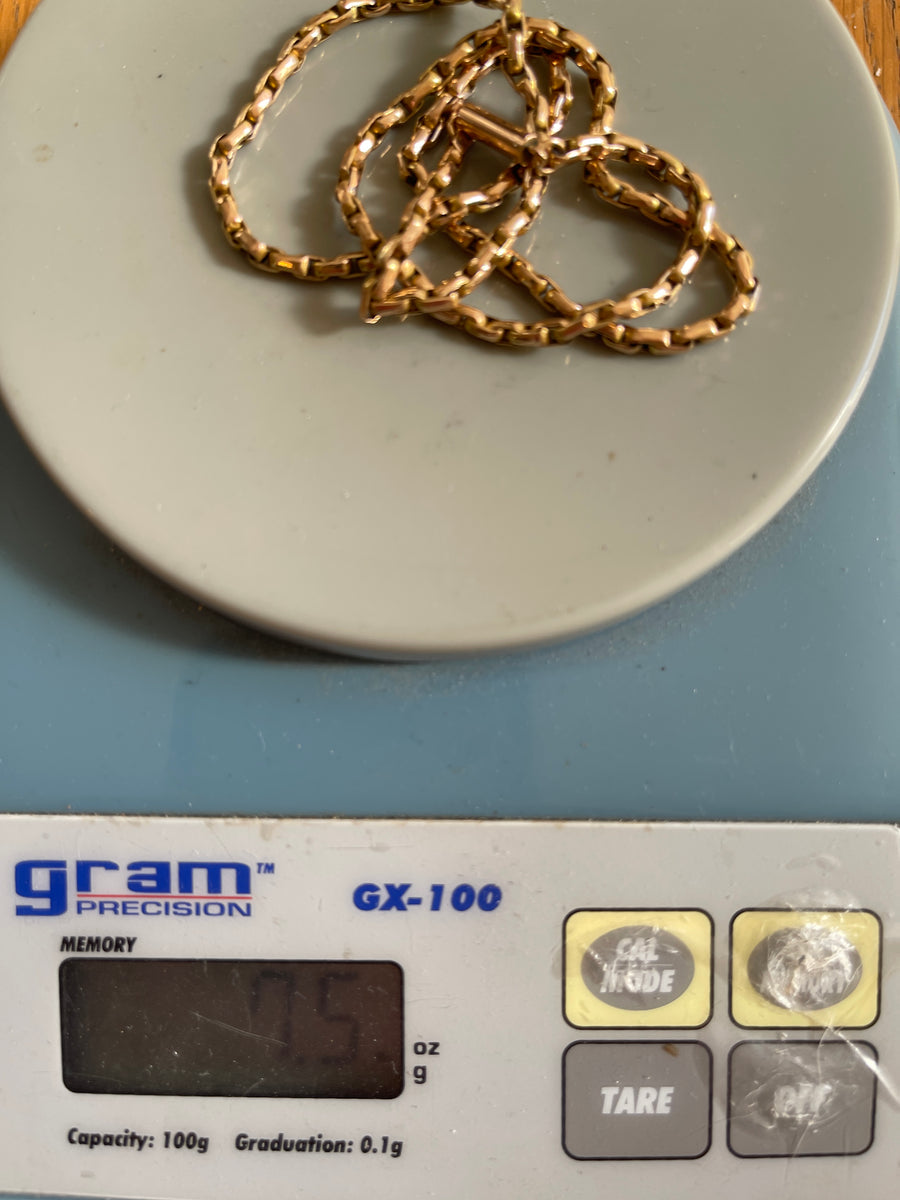 Antique 9ct Rose Gold Belcher Link Chain