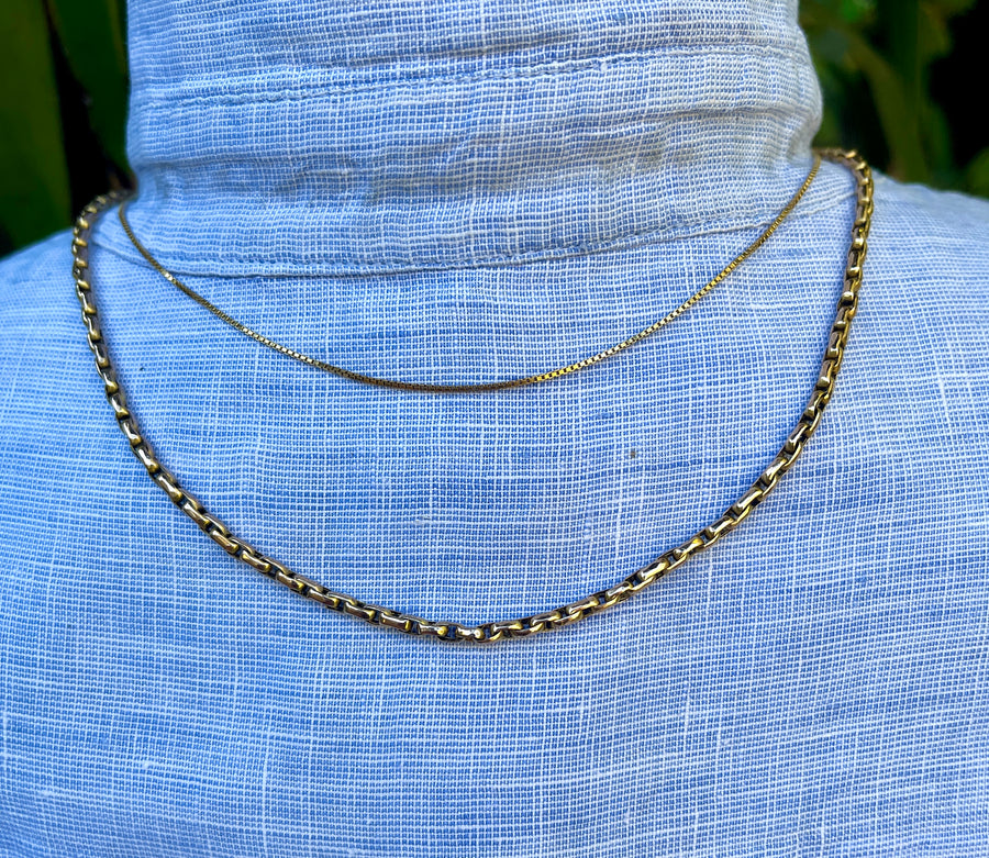 Antique 9ct Rose Gold Belcher Link Chain