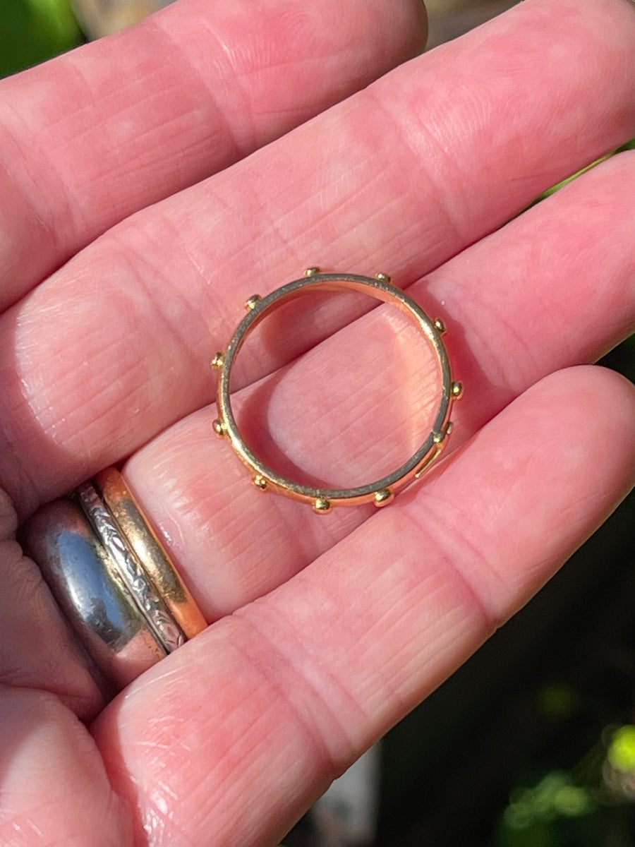 Vintage 22ct Gold Rosary Ring