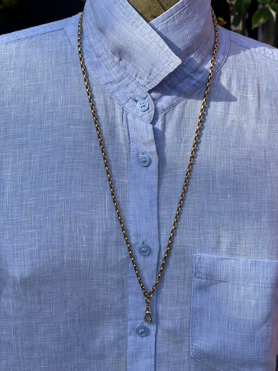 Antique 9ct Gold Half Guard Belcher Chain with 9ct Gold Swivel Clasp.