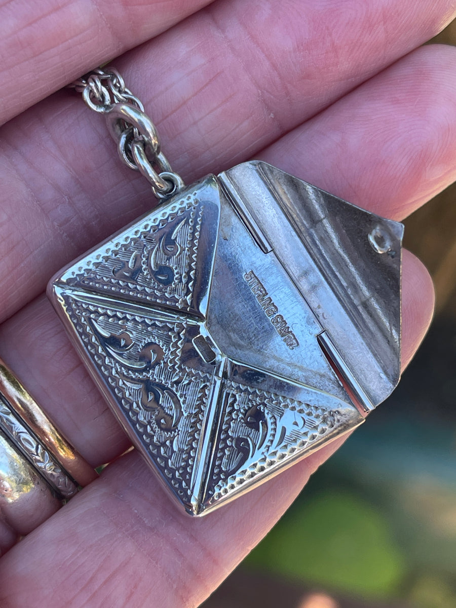 Antique Edwardian Silver Stamp Case