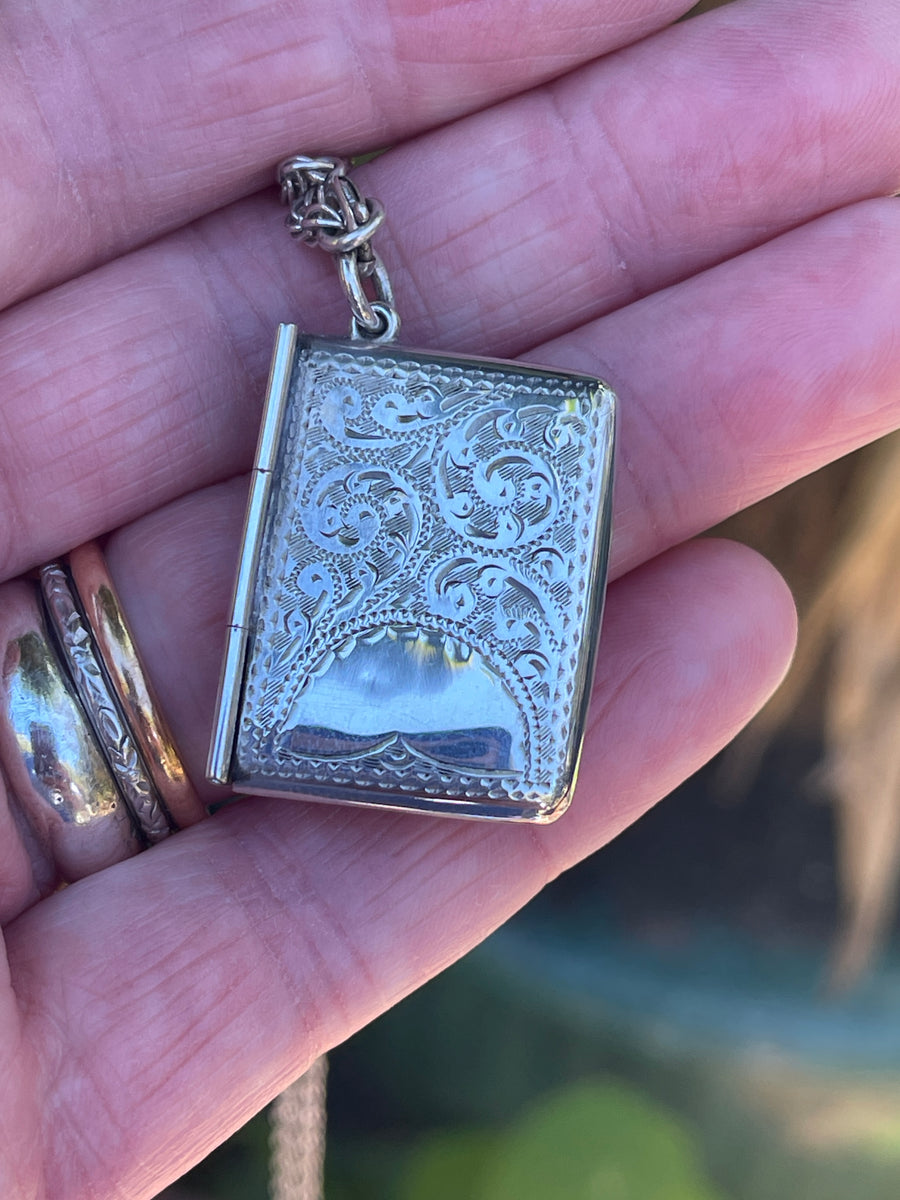 Antique Edwardian Silver Stamp Case