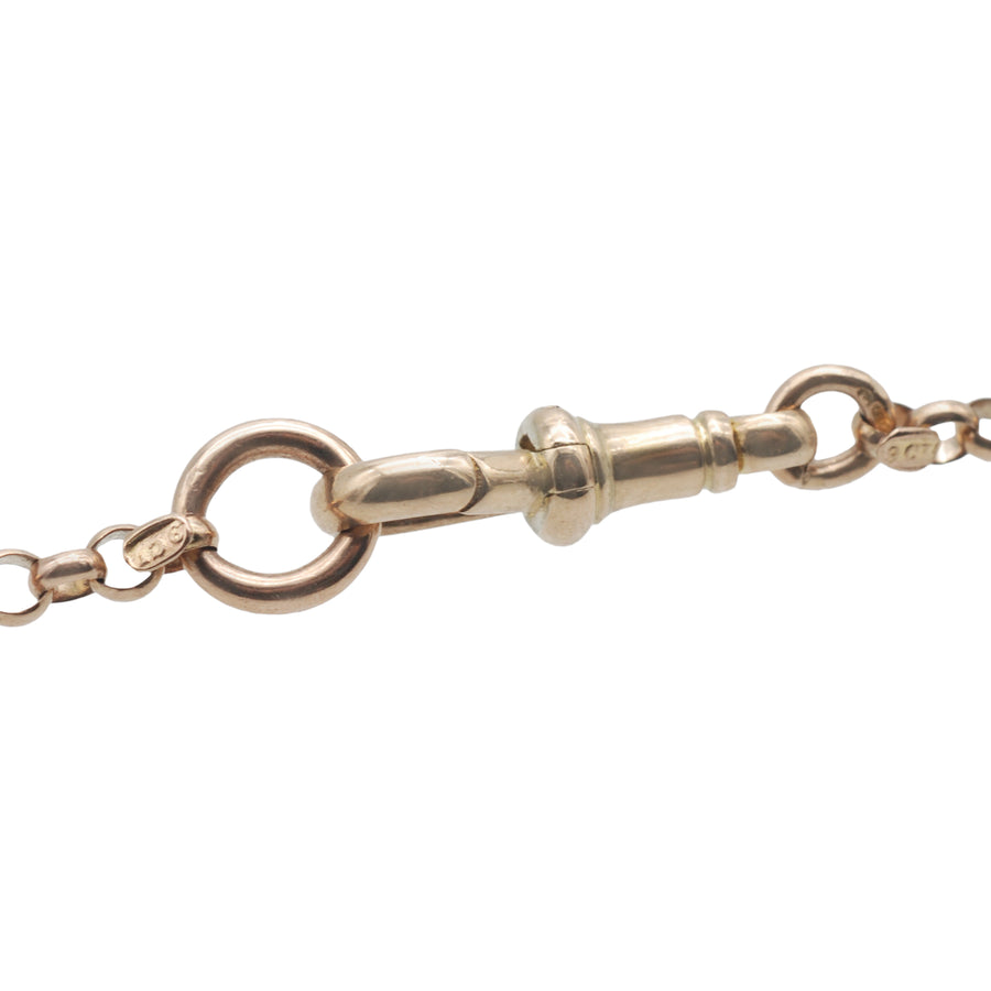 Antique Belcher Long Guard Chain with 2 Faceted Balls.