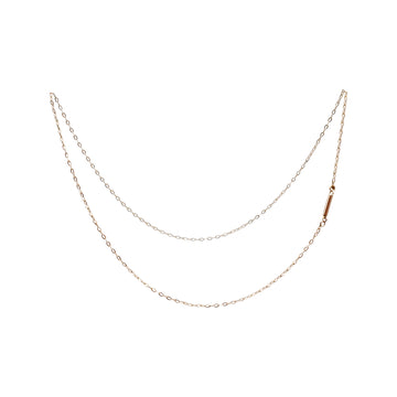 Antique 9ct Rose Gold Fine Trace Link Chain