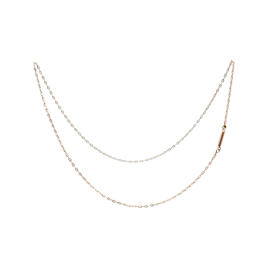 Antique 9ct Rose Gold Fine Trace Link Chain