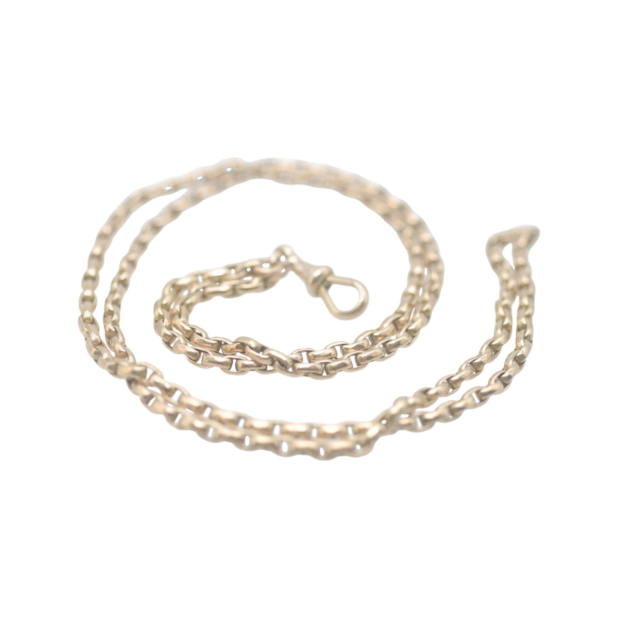 Antique 9ct Gold Half Guard Belcher Chain with 9ct Gold Swivel Clasp.