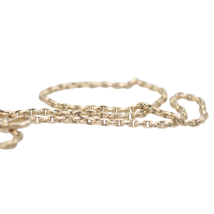 Antique 9ct Gold Half Guard Belcher Chain with 9ct Gold Swivel Clasp.