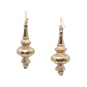 Antique 9ct Rose Gold Edwardian Drop Earrings