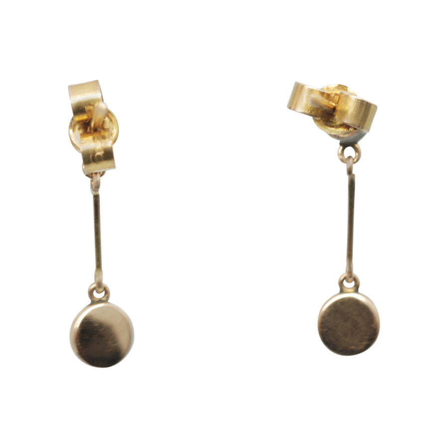 Edwardian 9ct Gold and Pearl Double Drop Earrings