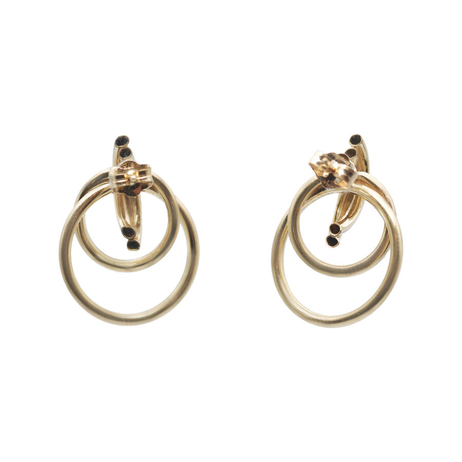 Vintage 9ct Gold Circle Earrings