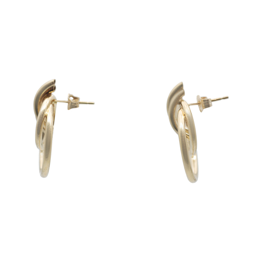 Vintage 9ct Gold Circle Earrings