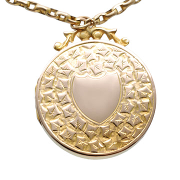 Antique 9ct Rose Gold  Round Engraved Locket .