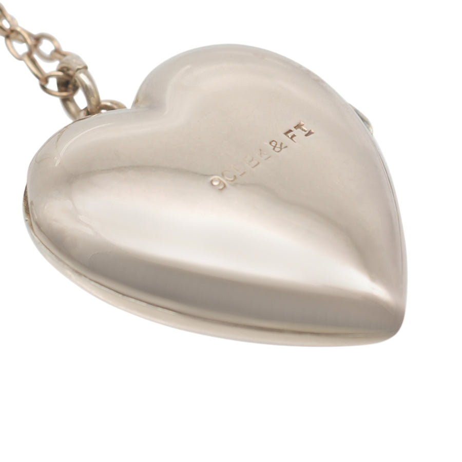 Antique 9ct Back and Front Plump Heart Locket With Engraving.