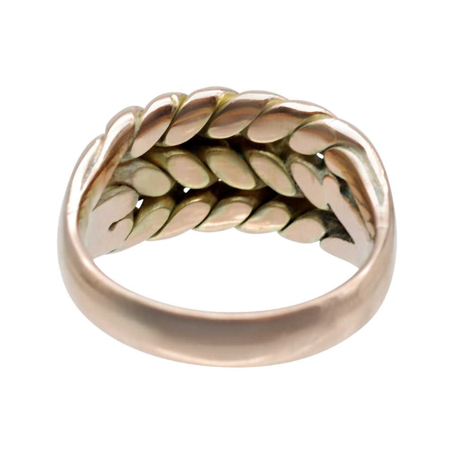 Large Antique Edwardian 9ct gold Keeper Ring.