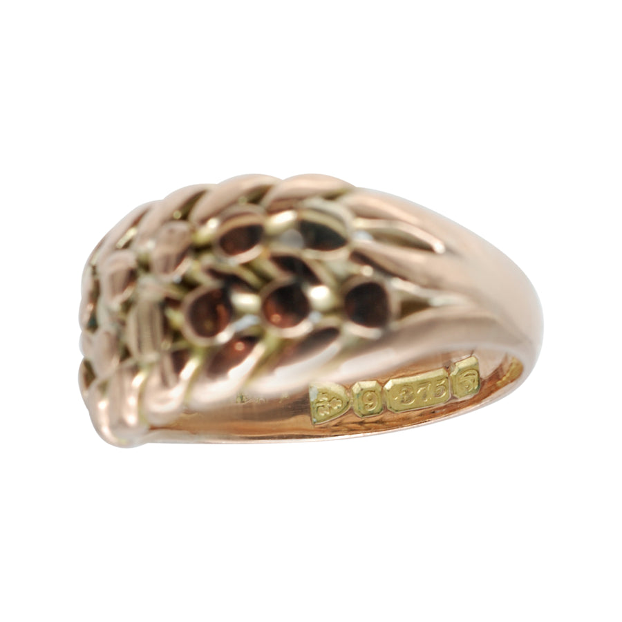 Large Antique Edwardian 9ct gold Keeper Ring.