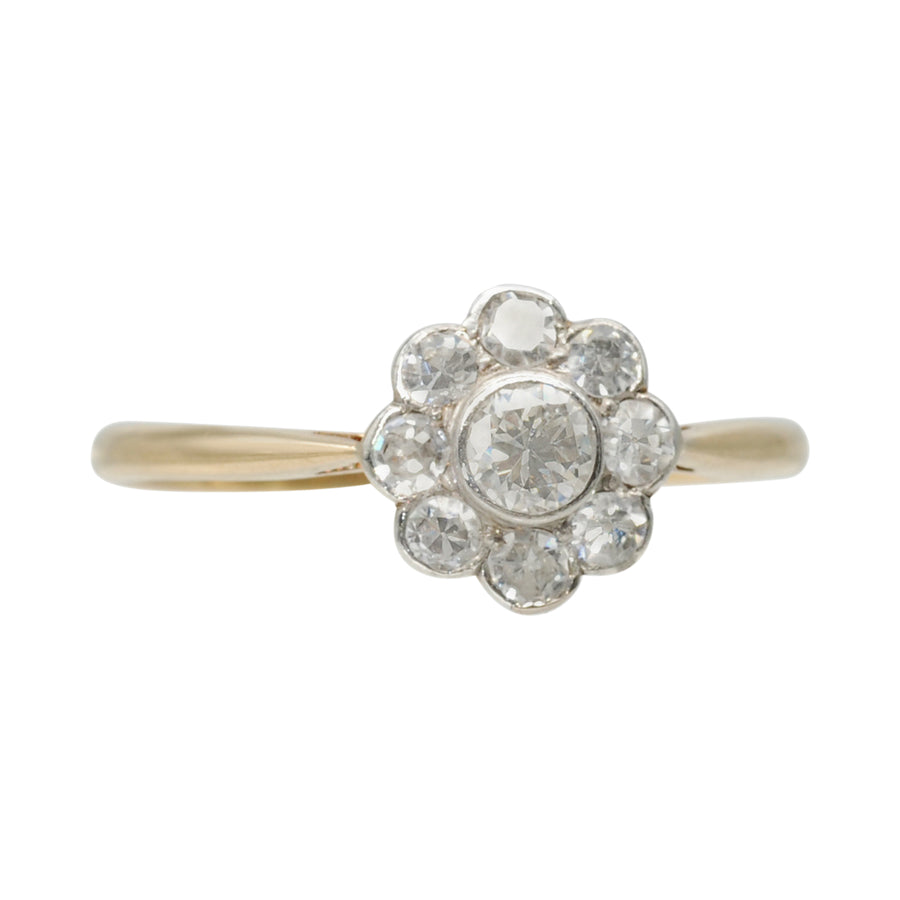 Edwardian Diamond daisy ring