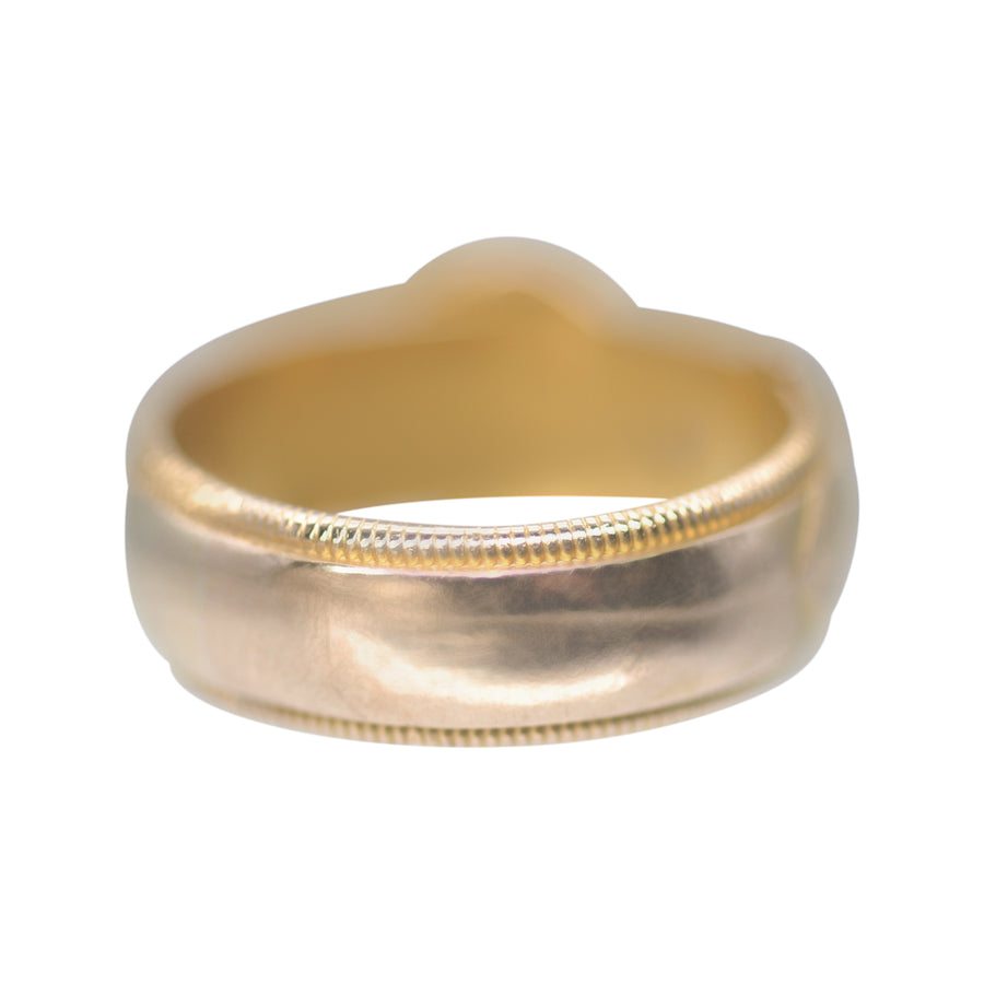 Antique Edwardian 18ct Gold and Double Diamond Buckle Ring