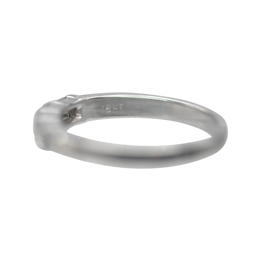 18ct White Gold 5 Stone Baguette and Brillant Cut Diamond Eternity Ring