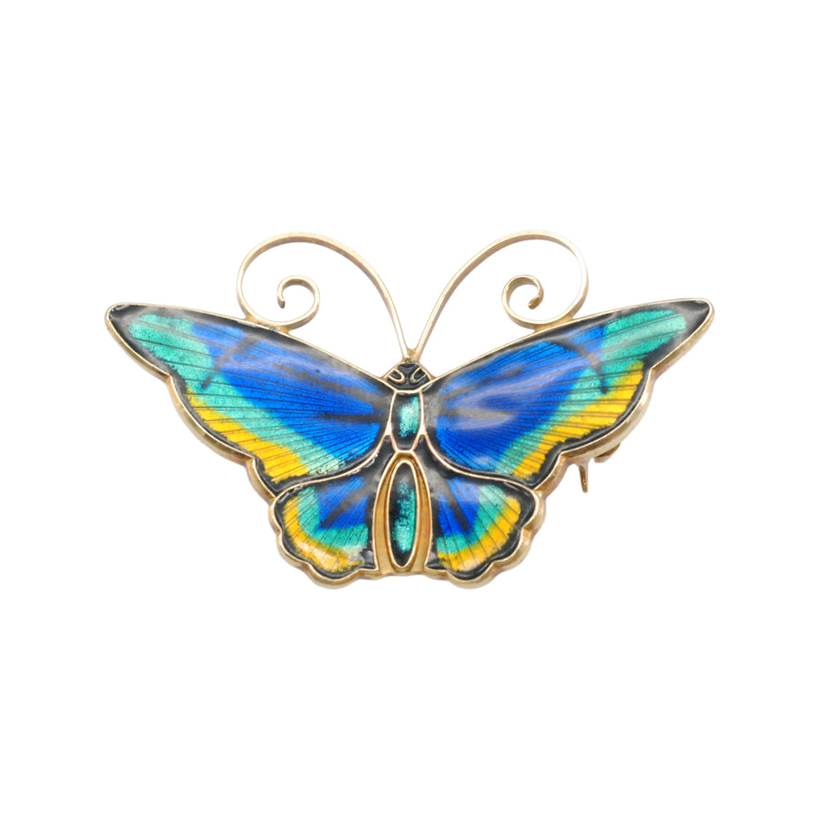 Vintage David Anderson Silver and Enamel Butterfly brooch/pin.