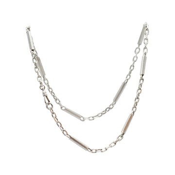 Antique Silver Fancy Link Necklace