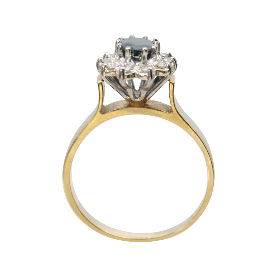 Vintage 18ct Sapphire and Diamond dress ring
