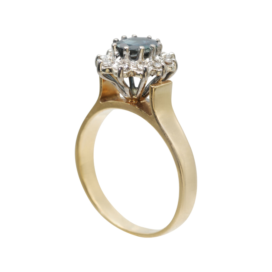 Vintage 18ct Sapphire and Diamond dress ring