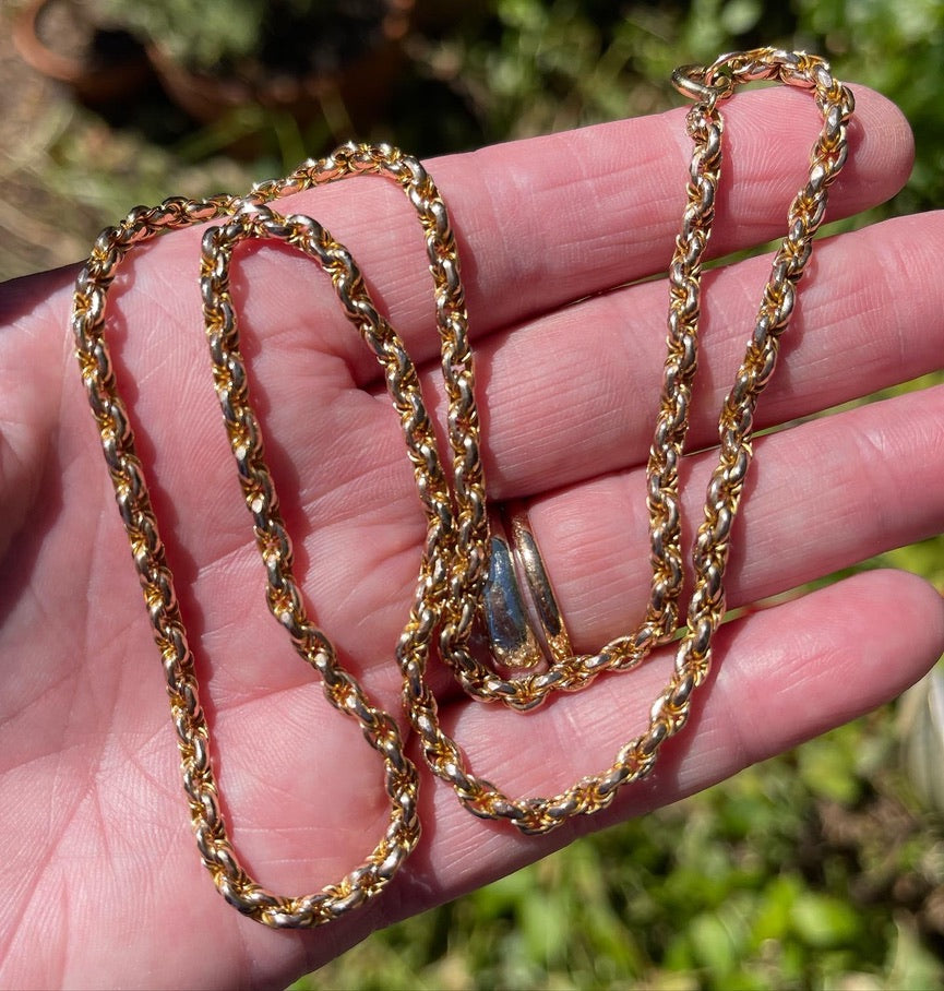 Victorian 9ct yellow fancy link chain
