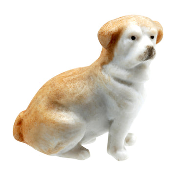 Antique Porcelain Dog Figure - Side
