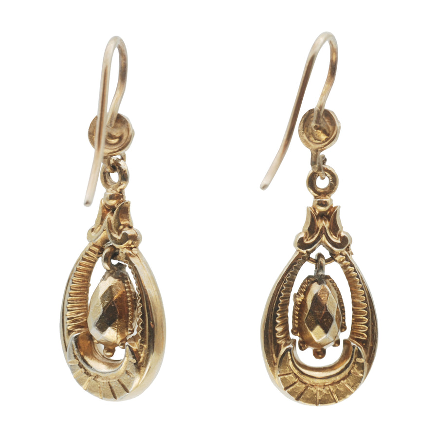 Victorian  9ct gold plated earrings