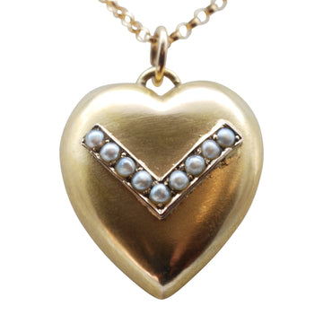Victorian Australian 9ct gold heart pendant