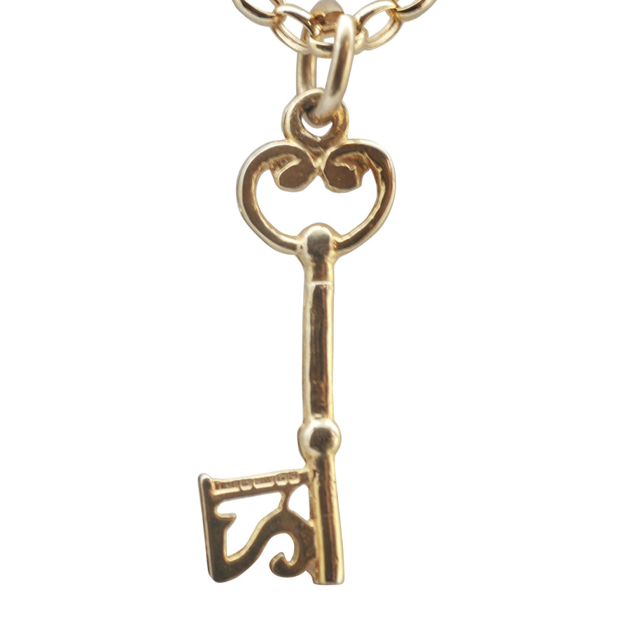 Vintage 9ct Gold Key with 21st number