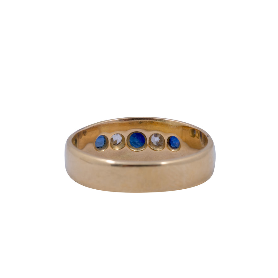 Antique 18ct Diamond and Sapphire Ring.
