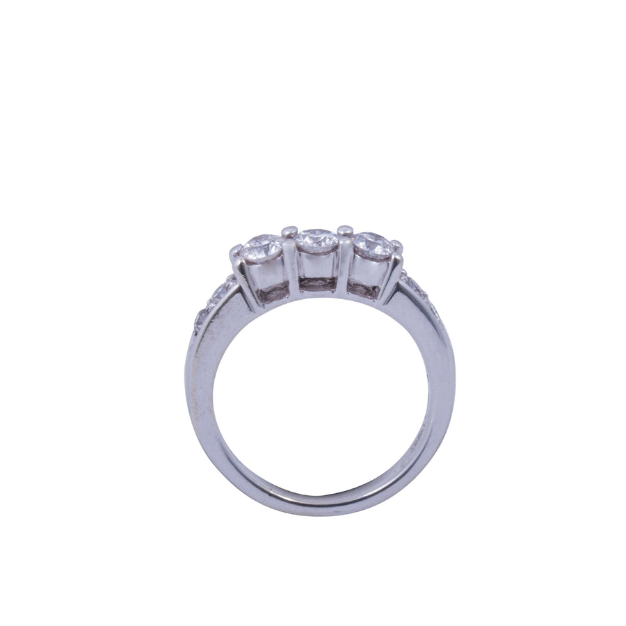 14ct White Gold and Diamond Ring Antique Style