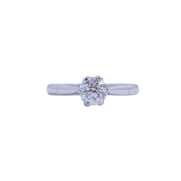 18ct White Gold Solitaire Antique Style - Front