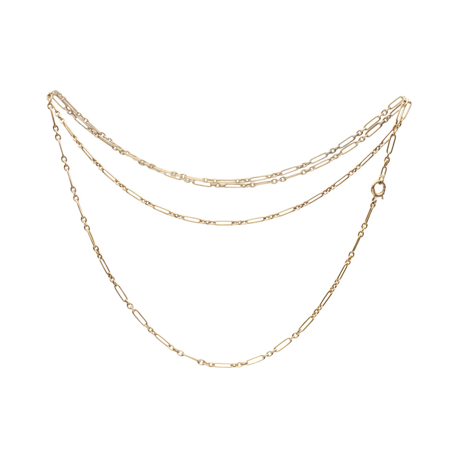 Antique 9ct Yellow Gold  Fancy Link Chain