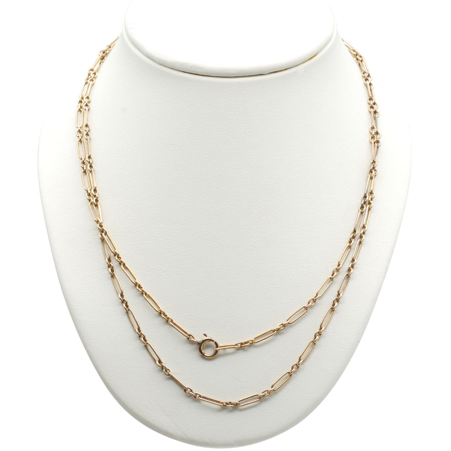 Antique 9ct Yellow Gold  Fancy Link Chain
