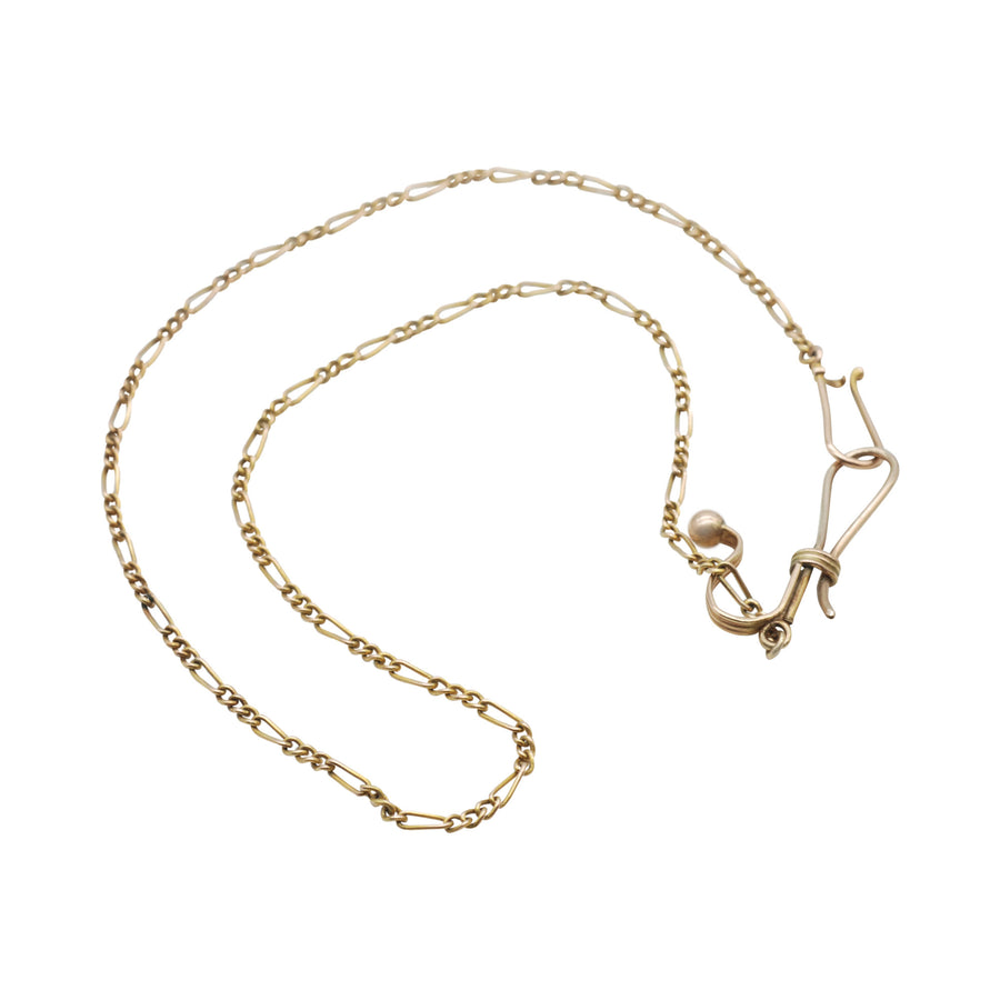 Antique 9ct Yellow Gold Fancy Link Extender chain.