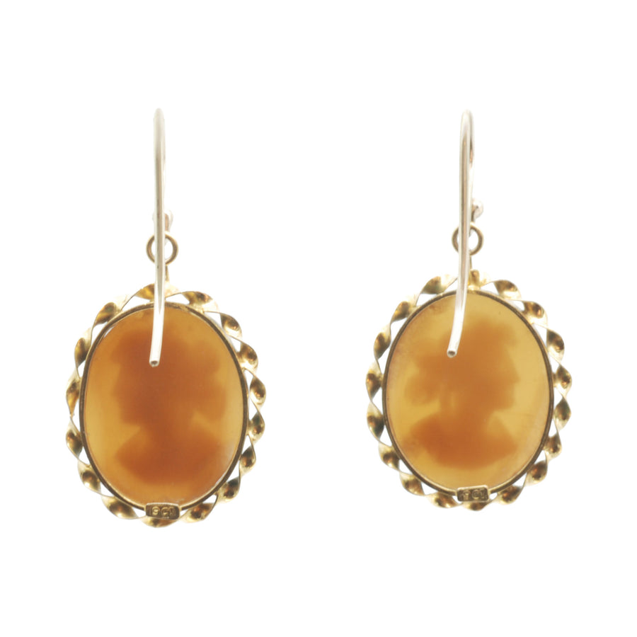 Antique 9ct Gold Cameo Earrings