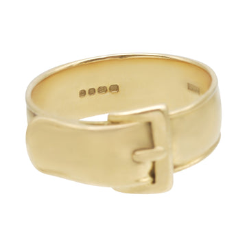 Vintage 18ct Yellow Gold Buckle Ring
