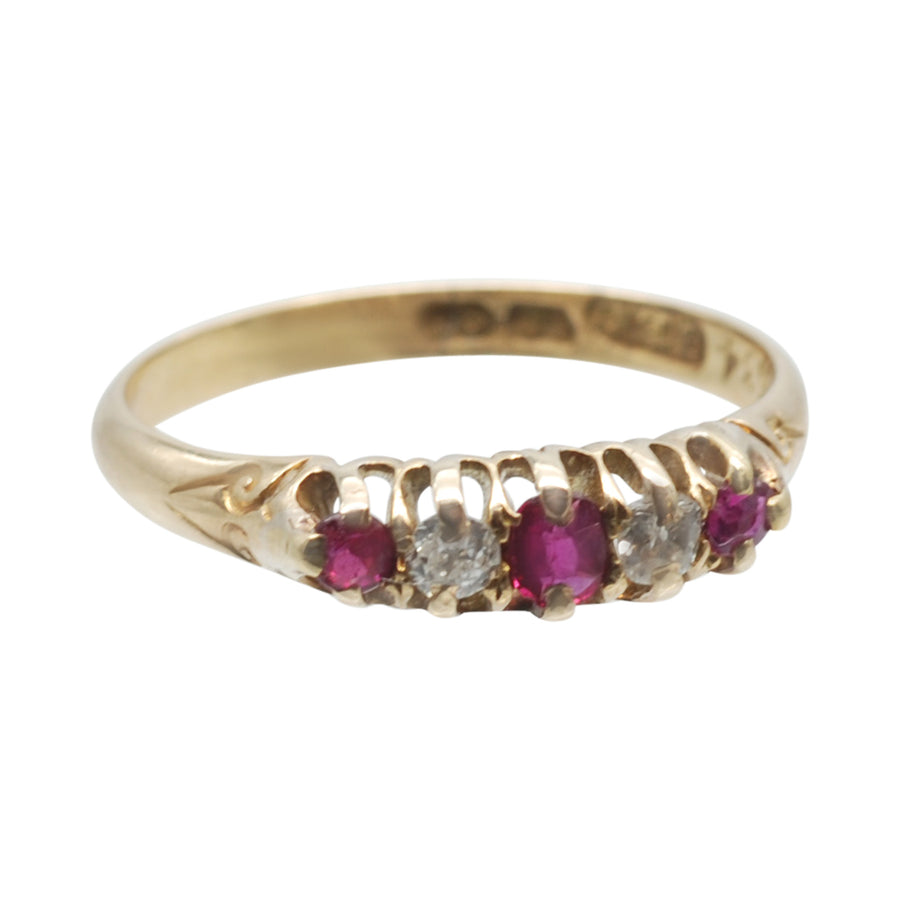Antique18ct Ruby and Diamond ring